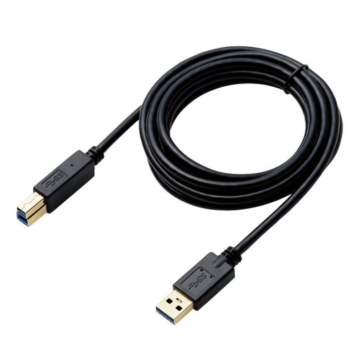 エレコム USB3.0ケーブル A-Bタイプ HDD用 2.0m ブラック DH-AB3N20BK エレコム USB3.0ケーブル A-Bタイプ HDD用 2.0m ブラック DH-AB3N20BK