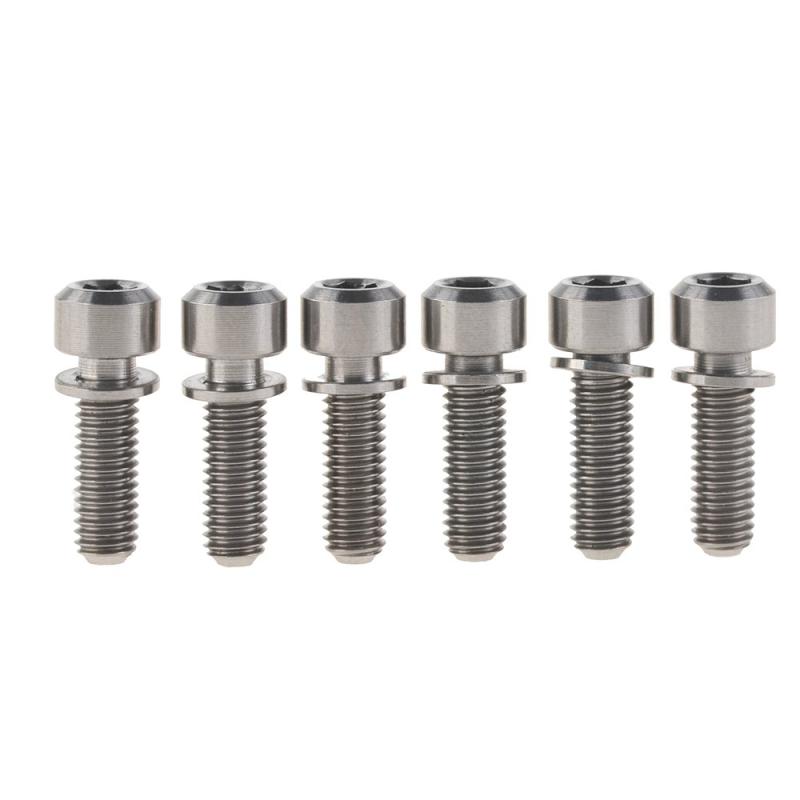 乐天商城 - 6個入り チタン自転車ボルトバイクステム M5x16mm M5x18mm M5x20mm 六角ボルト (チタンカラー, M5x16mm)