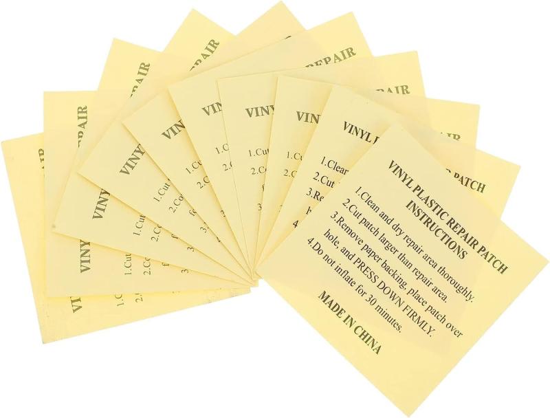 ビニール補修用テープ 防水 ビニール製品 補修テープ 20枚 6.5cm*5.5cm 大きいサイズ 修理パッチ 浮き輪 補修テープ 修理ステッカー TPU修理 テープ エアープール おもちゃ用 粘着性 防水性 補修