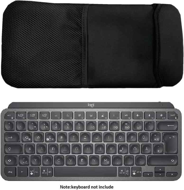 ロジクール Logicool 収納ケース 互換品 MX KEYS mini KX700GR/KX700GRd ソフト ネオプレンケース 収納バッグ ミニマリスト Bluetoothワイヤレス イルミネーテッド キーボード収納ポーチ ブラック