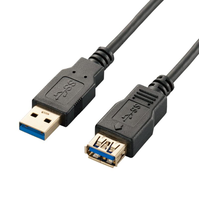 ���쥳�� USB�����֥� ��Ĺ USB3.0 (USB A ���� to USB A �᥹) ����� 1m �֥�å� USB3-EX10BK