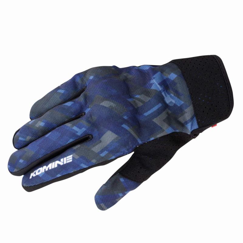 Rakuten - バイク用 グローブ プロテクトライディングメッシュグローブ Plaid Navy XS GK-233 1231 春夏秋向け メッシュ素材