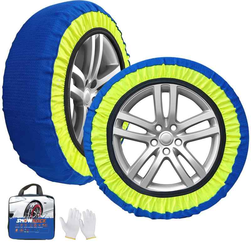 青緑タイヤチェーン 布製 非金属 軽自動車 スノーチェーン 軽自動車 チェーン規制対応 冬の雪对