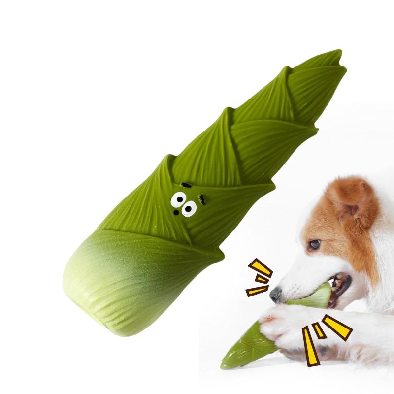 PeNya 犬 おもちゃ 竹の子型 天然ラテックス製・音が鳴る 洗える 噛むおもちゃ ストレス解消 歯磨きトインタラクティブ遊びイ 小型犬 中型犬対応 無毒 素材 安全設計