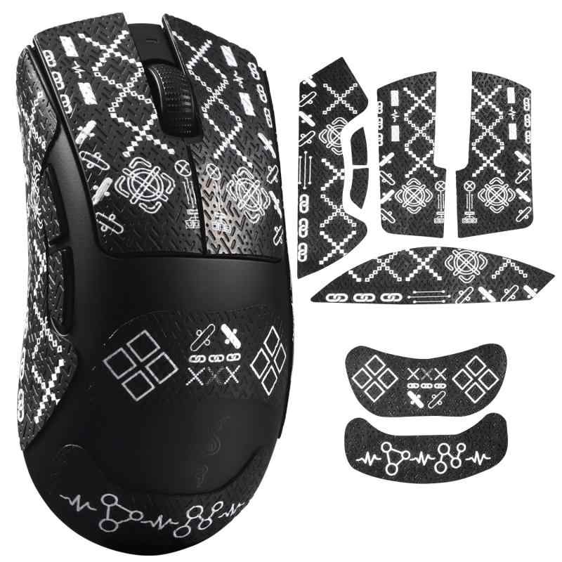 IMMOENUC マウスグリップ テープ 適用 Deathadder V3 HyperSpeed マウス アンチスリップテープ PVC素材カラーシール肌の汗吸収・滑り止め