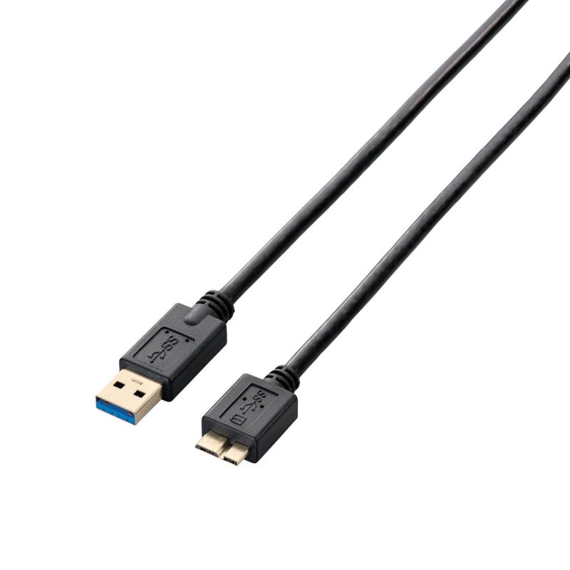 樂天商城 - エレコム USBケーブル microB USB3.0 (USB A オス to microB オス) スタンダード 1m ブラック USB3-AMB10BK