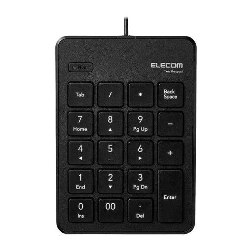 エレコム テンキー 有線 パンタグラフ 薄型 ブラック TK-T018BK エレコム テンキー 有線 パンタグラフ 薄型 ブラック TK-T018BK