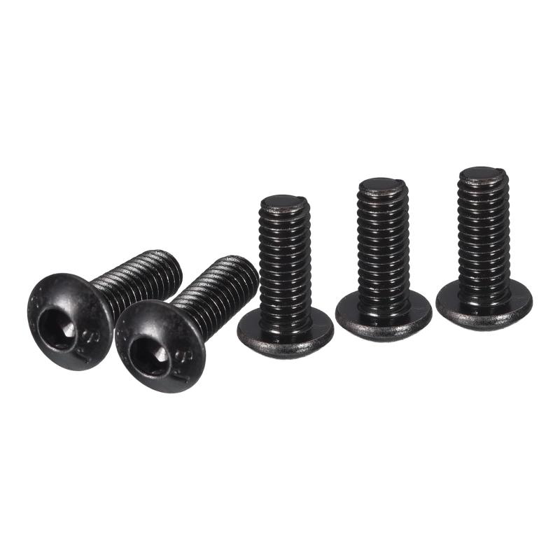Rakuten - M4-0.7x12mm ボタンヘッドソケットキャップボルト 50個入り 機械に適しています 炭素鋼黒酸化物 六角ドライブフルスレッドファスナー