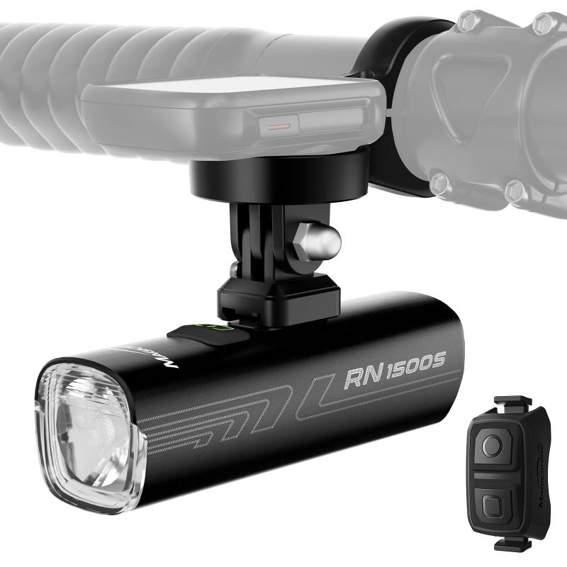Magicshine RN 1500S 自転車 ライト ロードバイクライト 吊り下げ式 1500ルーメン 高輝度 IPX7 防水 USB-C 充電式 防眩レンズ マウント対応クロスバイク ロードバイク B 通勤 通学 サイクル用(4.0)
