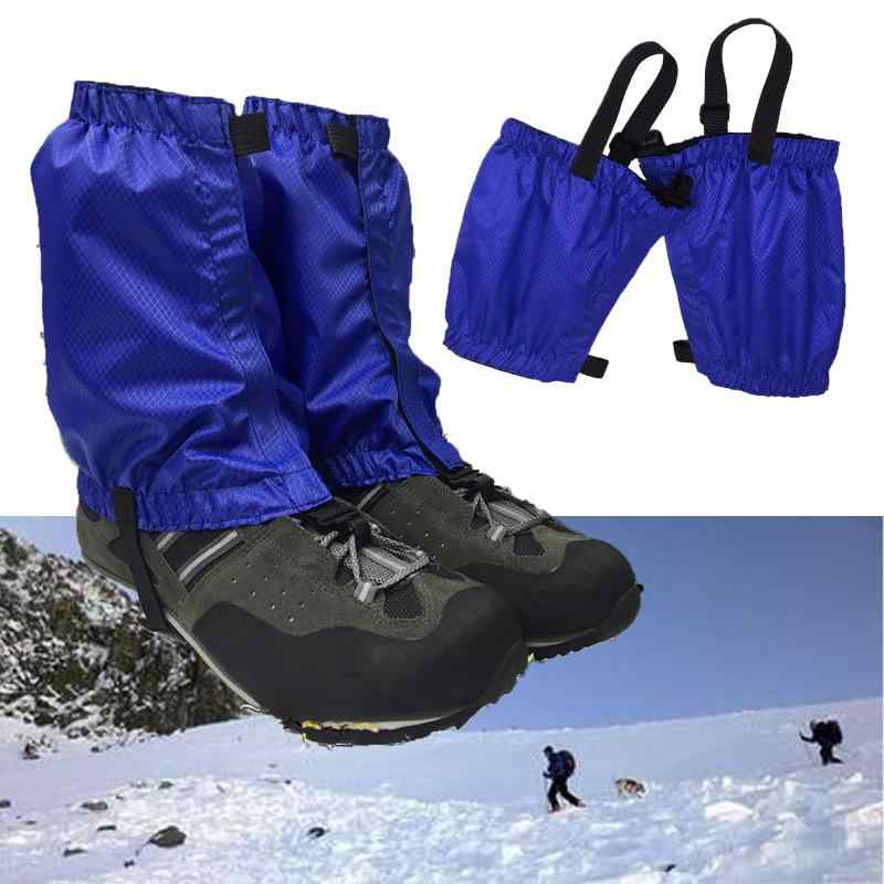 Rakuten - 登山用ゲイタースパッツ ブルー 簡単 着脱 防水 泥除け 砂よけ 雪よけ レッグカバー通気性 レッグカバー 泥はね 防止 撥水 ハイキング 悪天候に適しています雨・泥・砂よけ 悪天候対
