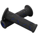 デイトナ(Daya) PROGRIP(プログリップ) バイク用 グリップ ハンドル径φ22.2用 122mm 耐振ゲル エンド貫通 717タイプ ブルー 98038