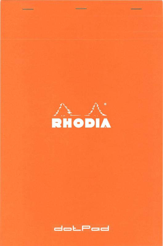 Rakuten - ロディア メモ帳 ドットパッド No.19(A4+ 21×31.8cm) 80枚 ドット罫 撥水カバー ミシン目入 PEFC認証取得 オレンジ RHODIA cf19558