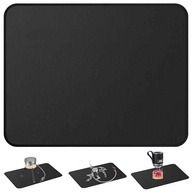 焚き火シート 耐熱500℃ 60x80cm 防火布 折りたたみ キャンプ 焚火台 バーベキュー 花火 アウトドア用 硅素コーティングでかゆくない 草保護 火花防止 防炎マット 耐火シート