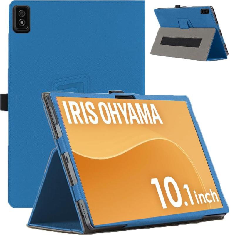 For LUCA TM103M4V1-B ケース カバー 10.1 インチ 360°全面保護 二つ折りスタンド多視角調整 ペンホルダー付き 磁気吸引 全面保護型 擦り傷防止 耐汚れ 持ち運びに便利なハンドストラッ
