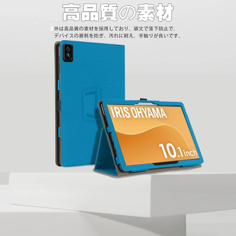 どしろショップのFor LUCA TM103M4V1-B ケース カバー 10.1 インチ 360°全面保護 二つ折りスタンド多視角調整 ペンホルダー付き 磁気吸引 全面保護型 擦り傷防止 耐汚れ 持ち運びに便利なハンドストラッ｜アングル2