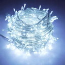 LEDイルミネーション ライト 500球 30m クリスマス 飾り LED電飾 8パターン 複数連結可 防水 クリスマスツリーライト ホワイトの発光