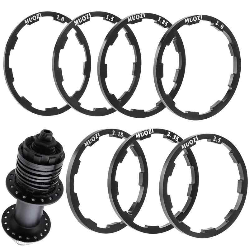 スプロケスペーサー 7枚セット リアスプロケット 自転車カセットスペーサー ブラケットアクスルワッシャー アルミニウム合金製 軽量 1mm / 1.5mm / 1.85mm /2 mm / 2.18mm / 2.35mm / 2.5mm 自...