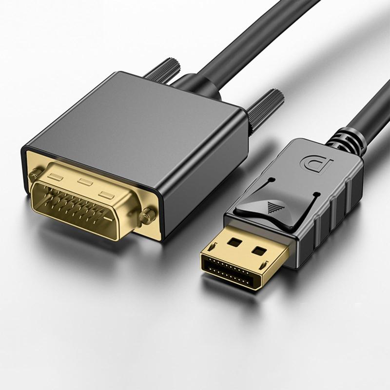 DisplayPort to DVI 変換ケーブル 1.8m DP to DVI-D 24+1 1080P 30Hz デスクパソコン テレビ ノートパソコン などに対応 ブラック高解像度伝送: 1080p 解像度をサポートし、鮮明な画像表示効果を提供し、日常のオフィスワークや映画鑑賞などの一般的なシナリオのニーズを満たします。優れた伝送安定性: 耐腐食性に優れた金メッキインターフェースを採用しており、信号損失や干渉を効果的に低減し、信号伝送の安定性を確保します。適度な長さ: 1.8 メートルの長さは、ほとんどの使用シナリオに柔軟に対応し、デバイス間の接続レイアウトを容易にします。耐久性のある素材: PVC 外装は柔軟性と耐久性に優れ、損傷しにくく、ケーブルの耐用年数を延ばすことができます。：製品に何か問題がございましたら、。弊社が迅速に対応いたしますので、安心してご注文いただけます。