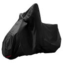 アクアドリーム バイク用品 バイクカバー 高機能スマートバイクカバー ブラック 5L/6Lサイズ SBC-B4 色褪せ防止 風飛び防止対策用センターベルト 大型ロック対応前後鍵穴装備 湿気排出用ベン