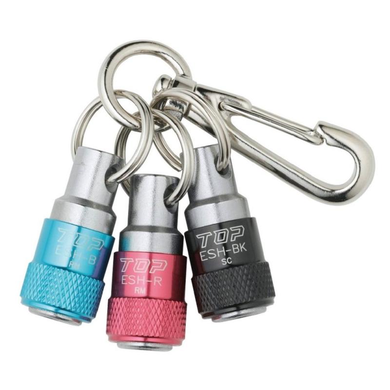 樂天商城 - 工業 (TOP) ソケットホルダー3色セット 工具 携帯用 軽量 ナスカン付 ビットホルダー ESH-BRBKN