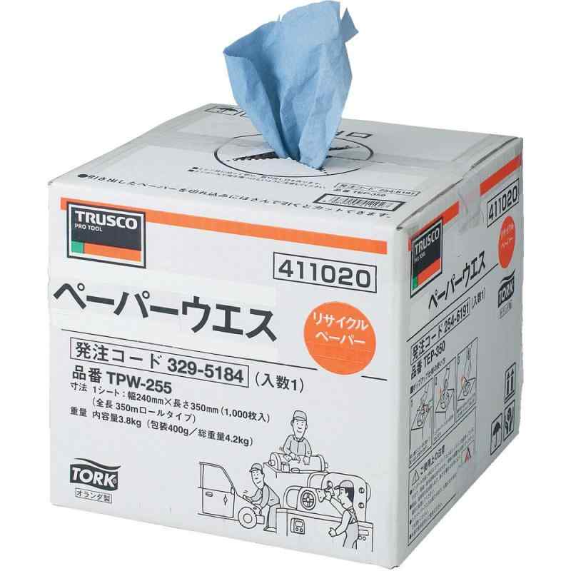 トラスコ中山(TRUS) ペーパーウエス ポップアップタイプ 235mm×255m 1巻入 TPW-255