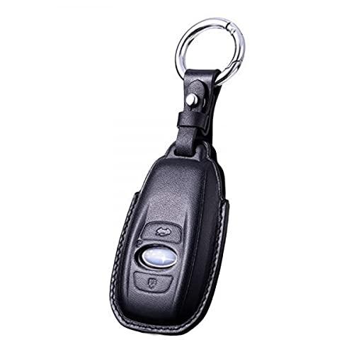 キーケース キー カバー 本革 レザー for スバル用 SUBARU用 レボーグ レガシィ フォレスター XV BRZ (ブラック)コスパ最高高品質本革キーケース、純正キーで型取りしたため、しっかりとフィットします。本革素材キーケース、スマートキーの電波が悪くなりません。購入する前に適合キーモデルの画像と一致しているかどうかをご確認してくださいませ。本商品はキーカバーのみの販売となります、純正キーは付属しておりません。