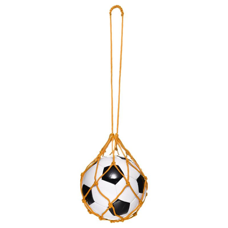 ソロサッカートレーニングボールネット フットボールキック練習用バンジージャグリングネット ユース・大人向け ボールサイズ3 4 5対応 イエロー