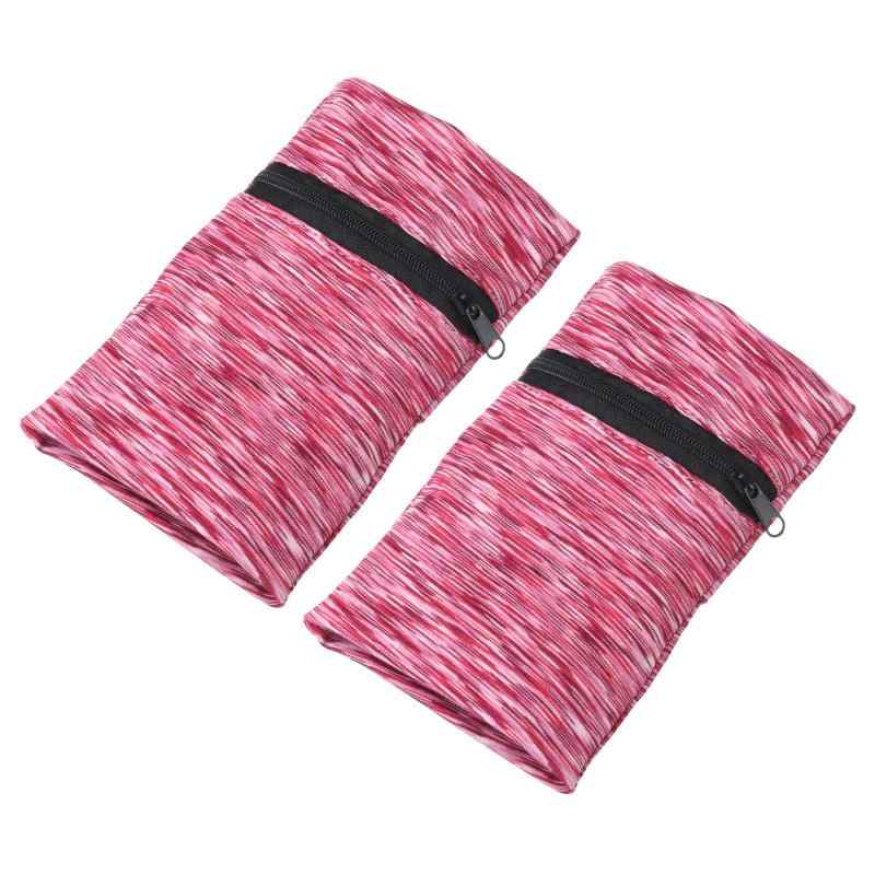 6" ×4" リストポーチ 2個セット リストウォレット ランニング ジョギング ハイキング サイクリング ヨガに最適 ローズレッド