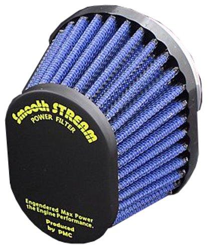 P (ピーエムシー) Smooth STREAM AIR STREAM オーバルフィルター 取付口径/55φ(53-56mm) サイズ 73mm 15mm ブラック/ブルー 154-535