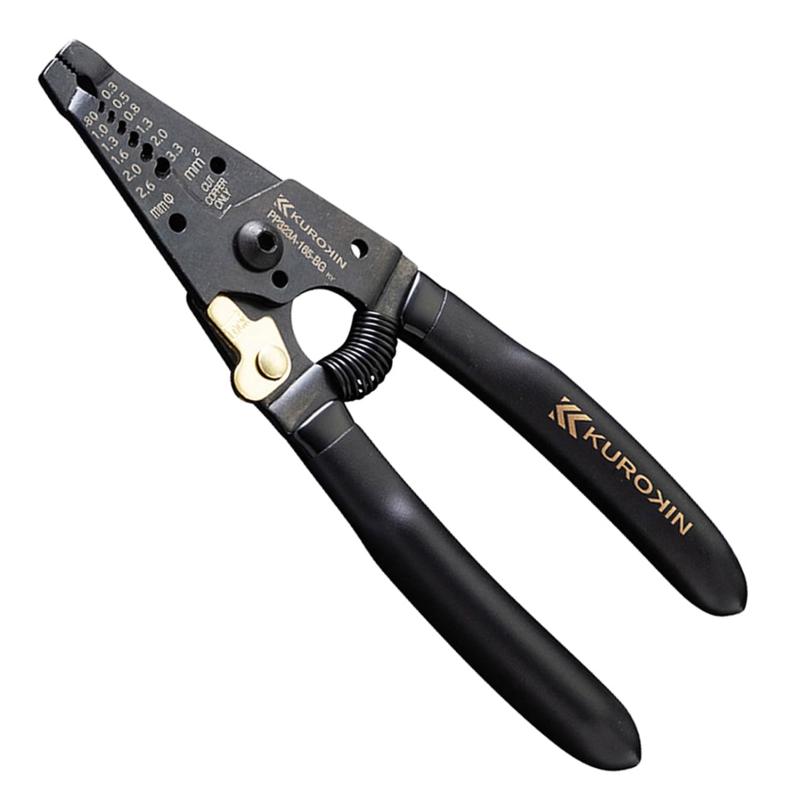 Rakuten - フジ矢(Fujiya) ワイヤーストリッパA型 165mm 黒金・バネ付 PP323A-165-BG