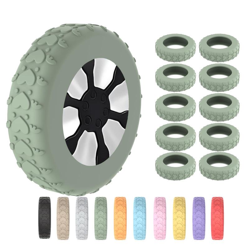 [] キャスターカバー スーツケース ハート型 タイヤカバー 10個セッド キャリーケース 車輪カバー キャリーバッグホイールカバー シリコン 傷防止 静音 汚れ 転がり防止 荷物保護 地面