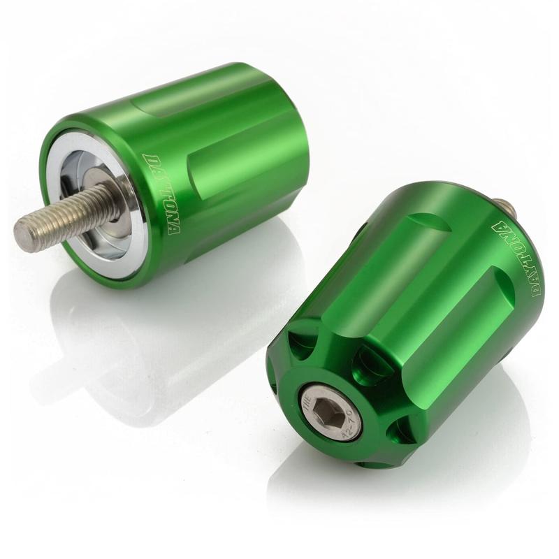 デイトナ(Daya) バーエンド バイク カワサキ(M8)用 ヘビーウェイト アルミビレット リボルバー グリーン 17268