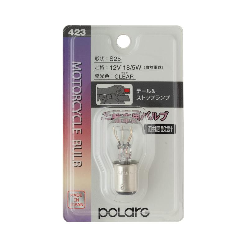 乐天商城 - 日星工業 ポラーグ(Polarg) 二輪車用バルブ S25 12V 18/ クリア 耐震 1個 423 M4527 信頼の純正バルブ