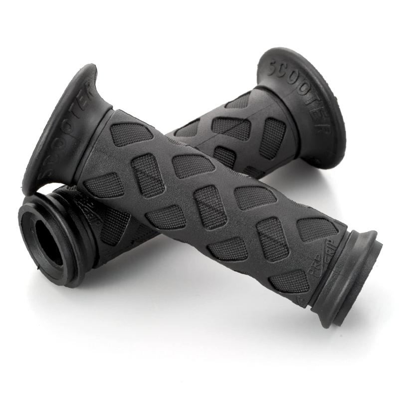 デイトナ(Daya) PROGRIP(プログリップ) バイク用 グリップ ハンドル径φ22.2(原付)用 115mm スタンダードラバー エンド貫通 789タイプ ブラック 98131