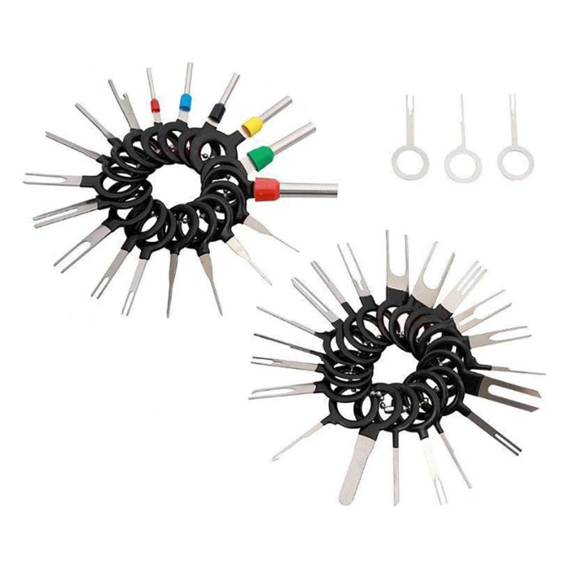 コネクターピン抜き 端子除去ツール カプラー コネクター 工具 ハーネス退針器 カーターミナル取り外しキーツール配線コネクタエクストラクタプーラーリリースピン 41種類 配線 端子 外し