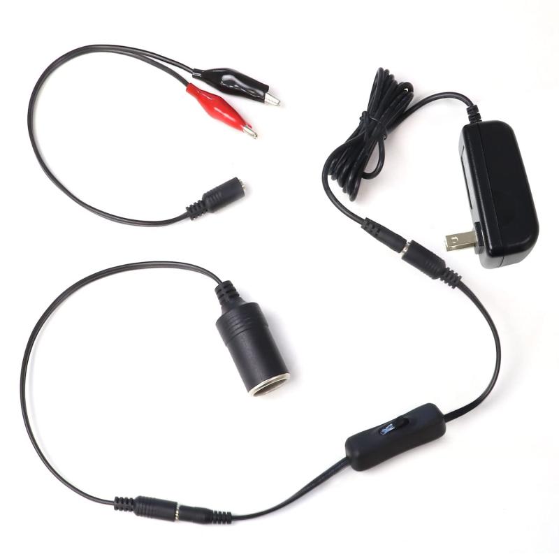 (ウィン) AC DC 変換 アダプター コンバーター 電圧変換器 AC100V DC12V/2A 出力 家庭用 シガーソケット ワニ口クリップ アダプター AC10-122A