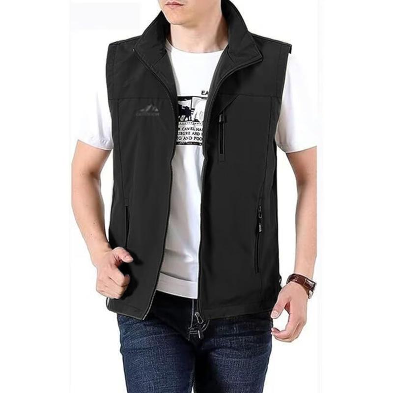 [] メンズ ベスト カジュアル 夏 アウトドアベスト メッシュべすと 通気性 フィッシングvest 作業用 撮影 カメラマンvest 速乾 多機能 アウトドア 釣り 登山 オールシーズン (4XL, ブラッ