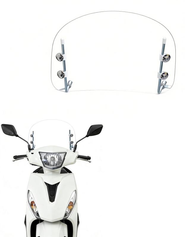 バイク用 ウインドシールド 汎用 風除け スクリーン 透明