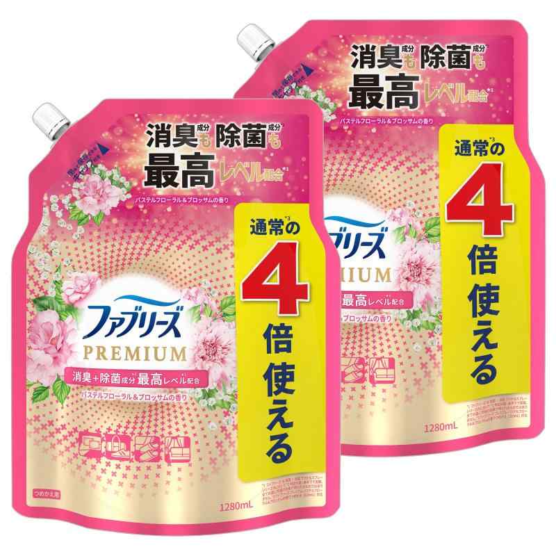 ファブリーズ まとめ買い 消臭スプレー 布用 PREMIUM パステルフローラル ブロッサム 詰め替え 4回分 1280mLx2袋