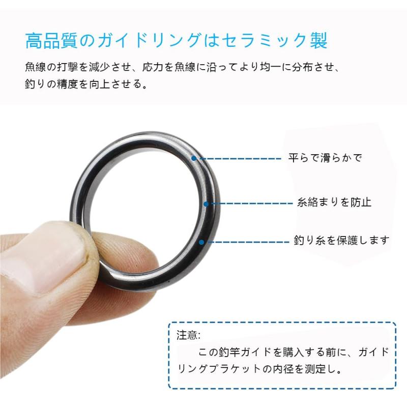 ガイドリング 釣りロッド先端修理キット 直径2.3~30mm 釣り竿修理キット 修理キット 交換 フィッシング用 釣具アクセサリー multibox-10098809 どしろショップ サンプル画像3
