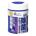 エリエール ウェットティッシュ 除菌 ウイルス除去用 アルコールタイプ ボトル 本体 80枚 除菌できるアルコールタオル