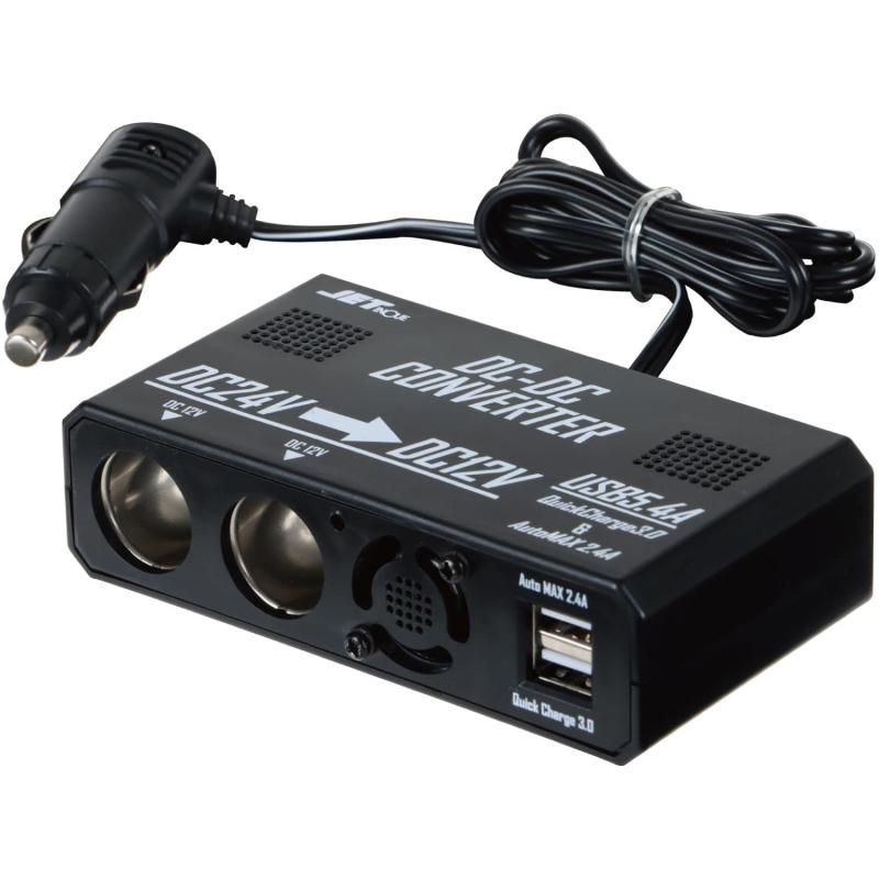 ジェット イノウエ(JET IUE)USB付きDCDCコンバーターソケット シガータイプ 502249 ブラック