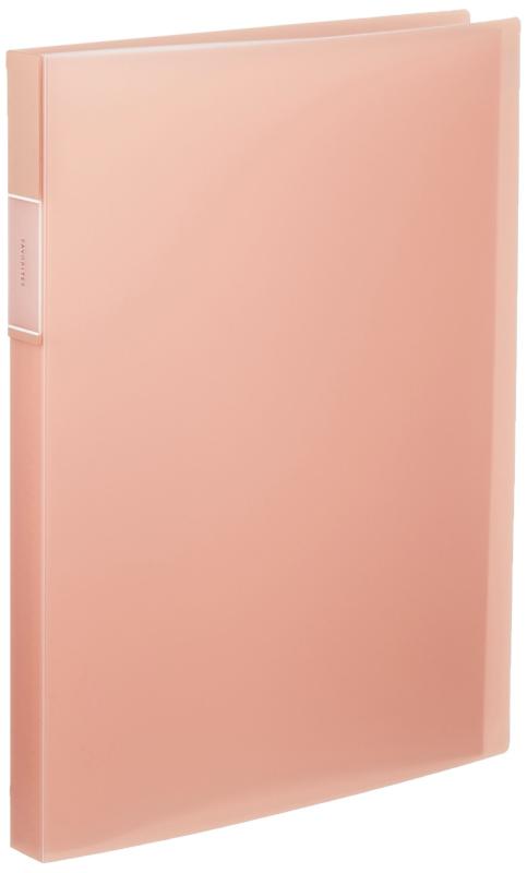 樂天商城 - キングジム クリアファイル 透明 フェイバリッツ 40ポケット A4タテ ピンク FV166TW-P