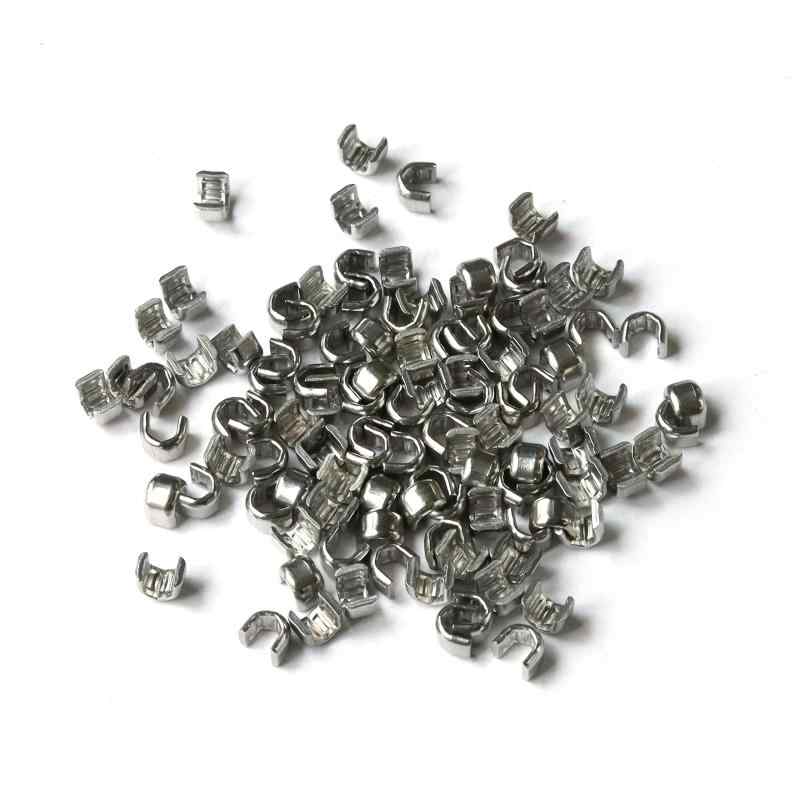 樂天商城 - Y.K.K ファスナー用止め金具 上止めパーツ 50組入 金属/4~5号対応 ニッケル F2-215