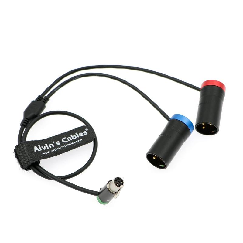 薄型TA5FからデュアルLP XLR 3ピンオスオーディオケーブル Wisycom-R54| Lectrosonics-DR-Receiver LP Mini XLR 5ピンメスから2つのXLR出力スプリッターケーブル サウンドデバイス用