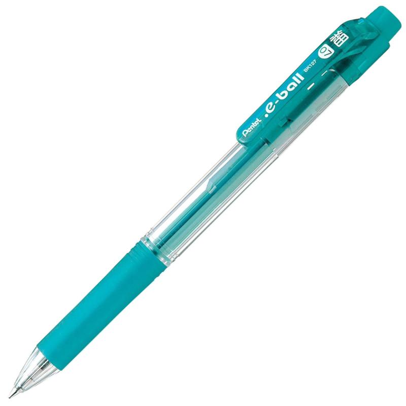 ぺんてる 油性ボールペン ドットイー BK127D 0.7グリーン軸 10本