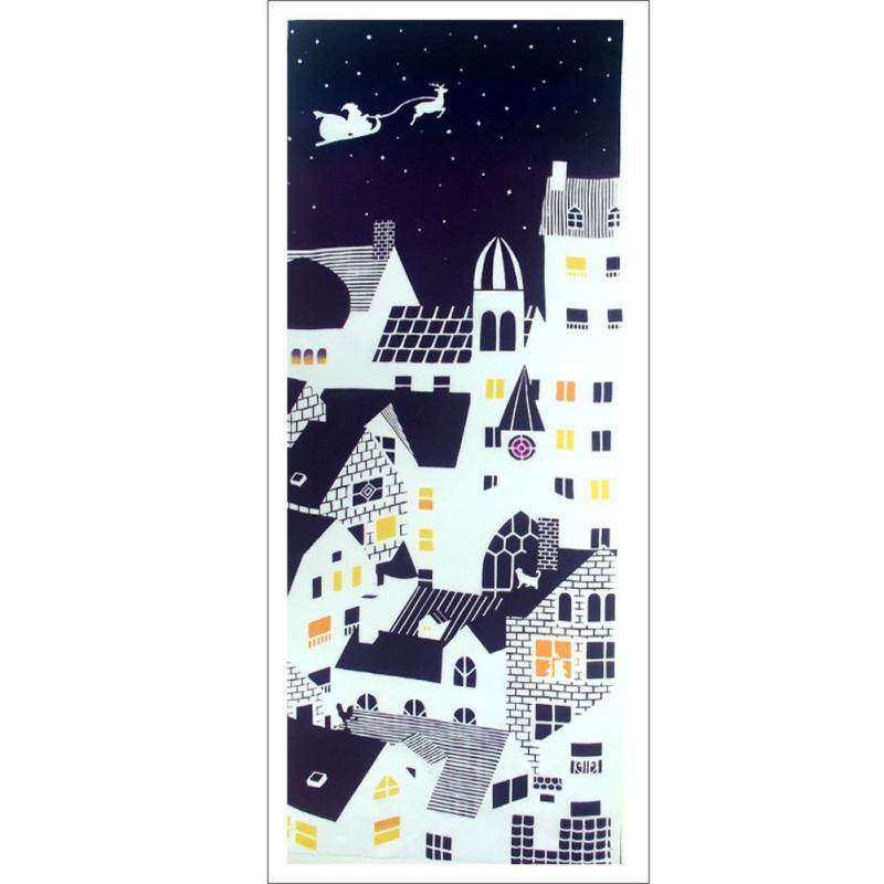 乐天商城 - 江戸てん [戸田屋商店] 梨園染 手ぬぐい クリスマス・イブ 1045 約37×98cm