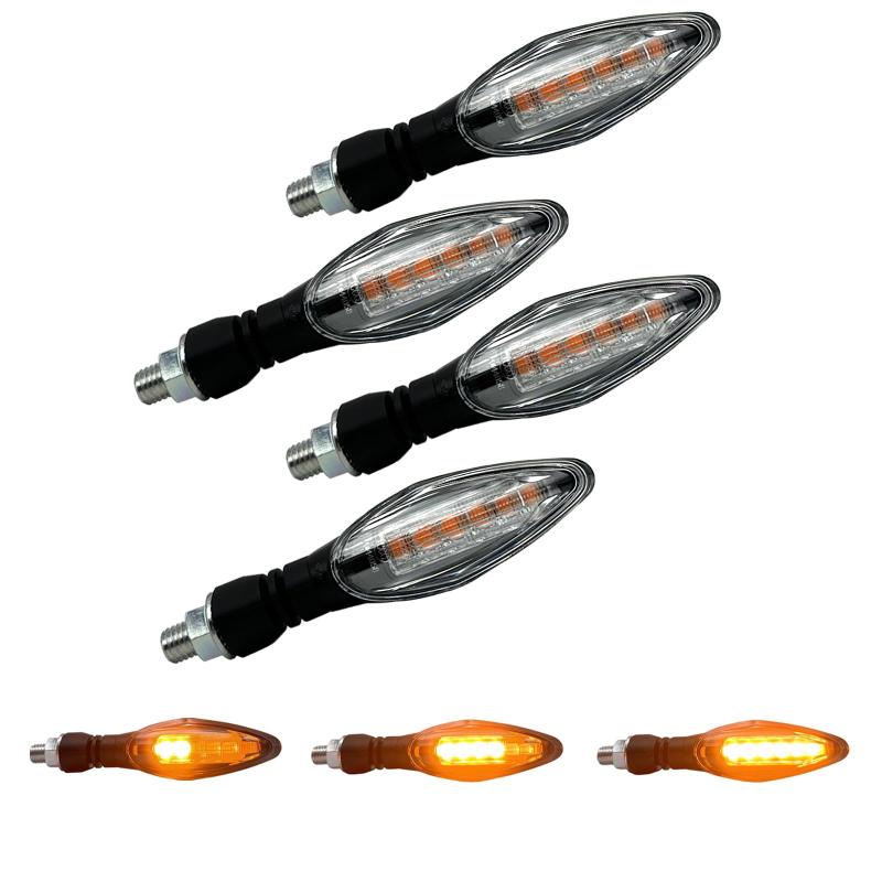 樂天商城 - ターンシグナル Eマーク認証 車検対応 2個 セット バイク用 汎用 3LED 高輝度 ウインカー 12V