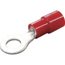 ニチフ端子工業 環境配慮形絶縁被覆付丸形端子 100個入 TMEX1.25-4M-RED(2)
