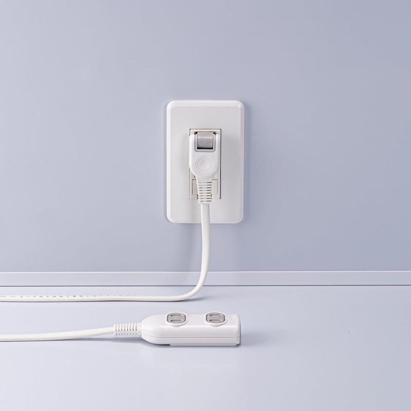 エルパ（A） 延長コード 10m 3個口 電源タップ スリム 安全設計 トラッキング防止プラグ 家庭用 事務所 掃除 DIY 配線 ホワイト LPT-310N(W)
